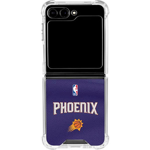 NBA Phoenix Suns Jersey Galaxy Z Flip6 Clear Case